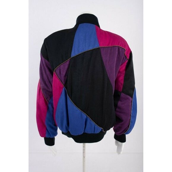 Vintage 80s Womens Bomber Jacket Mulberry Street M - Picture 4 of 6